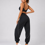 SparkNine Shadowflex dames joggingsbroek - losse fit - met elastische banden - XL - zwart - training - hoge taille - lichtgewicht & comfortabel