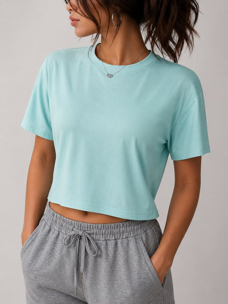 SparkNine Flow sporttop - sport t-shirt - L - groen - open rug - stijlvol & ademend - losse pasvorm - fitness top