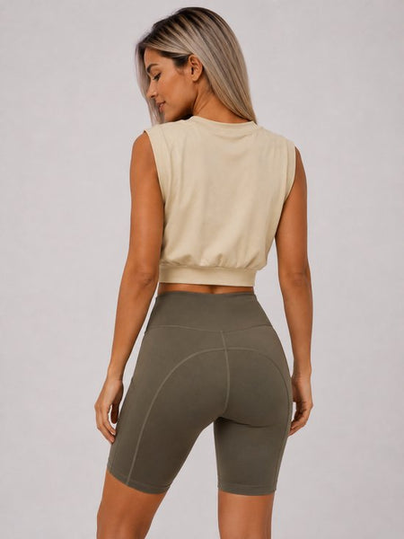 Dames Crop Tanktop - Modieuze Sport & Casual Top - Stijlvol - Loszittend - Crop Top - Sporttop