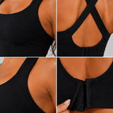 SparkNine Adapt verstelbare sport bh - XL - zwart - super zacht & comfortabel - criss-cross bandjes - ademend - zonder pads