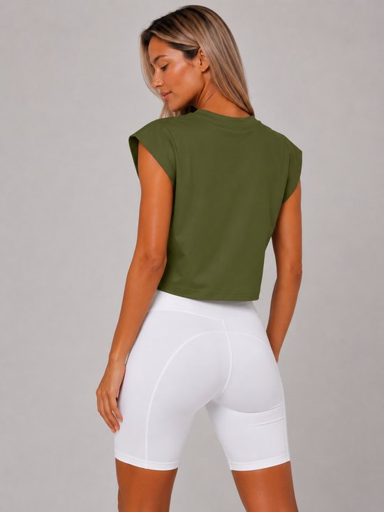 Dames Crop Tanktop - Modieuze Sport & Casual Top - Stijlvol - Loszittend - Crop Top - Sporttop