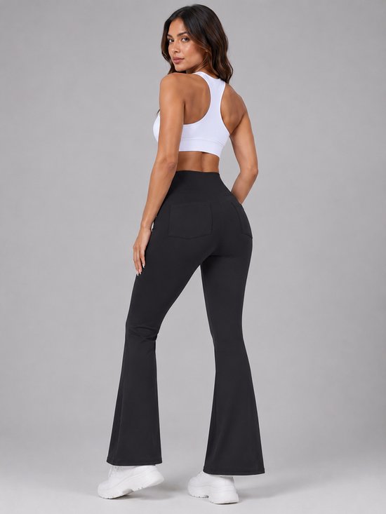 Flare Broek - Flared Pants met Zakken - Legging met &