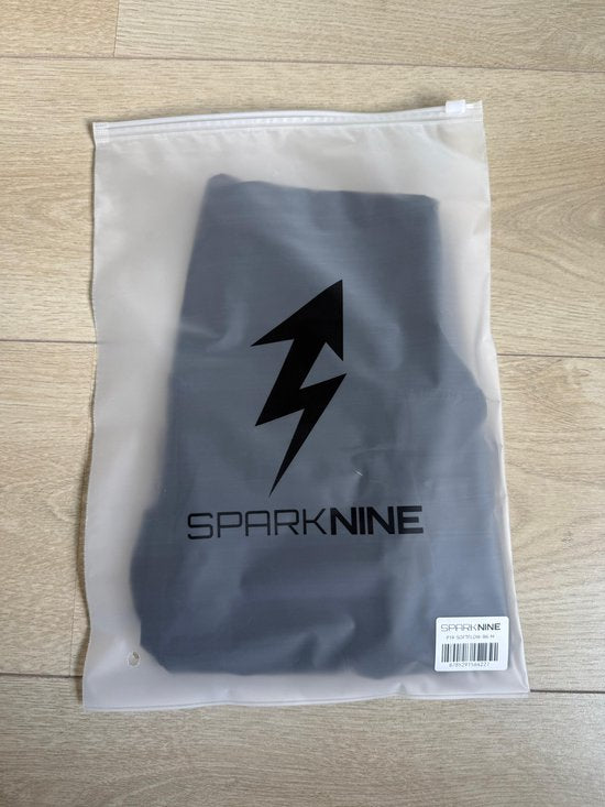 SparkNine Softflow korte sportbroek - met zakken - zachte stof - M - zwart - dames short - half lang - fietsshort