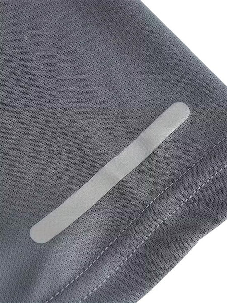 SparkNine Ironlite sport t-shirt heren met reflecterende strepen - XXL - grijs - zweetbestendig - lichtgewicht & sneldrogend