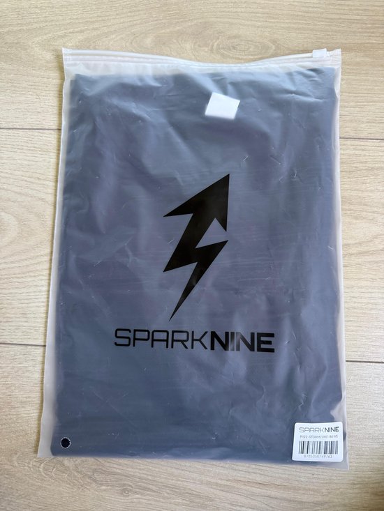 SparkNine Stormcore heren sport t-shirt - sneldrogend & ademend - fitness shirt - S - zwart - korte mauwen - training, rennen, casual dragen