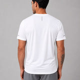 SparkNine Ironlite sport t-shirt heren met reflecterende strepen - XL - wit - zweetbestendig - lichtgewicht & sneldrogend