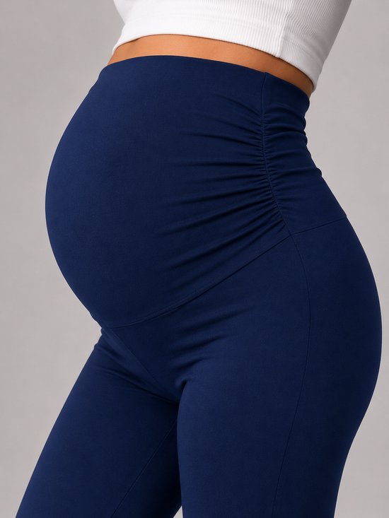 SparkNine Mamamove maternity legging - L - blauw - zachte stof - comfortabel & ondersteunend - rekbaar - zwangerschapslegging
