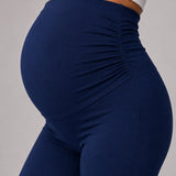 SparkNine Mamamove maternity legging - L - blauw - zachte stof - comfortabel & ondersteunend - rekbaar - zwangerschapslegging