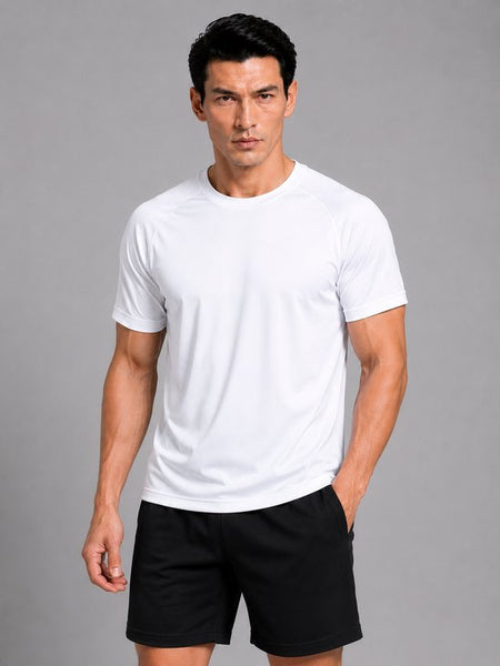 SparkNine Pulsegear sport t-shirt - heren - sneldrogend & ademend - XXL - wit - lichtgewicht - ideaal voor trainen, rennen & fitness