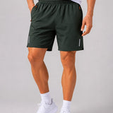 SparkNine Apex fitnesshort - sportbroek - met ritszakken - XXL - groen - functioneel - sneldrogend & ademend - elastische band met trekkoord