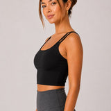 SparkNine Effortless crop top - met verwijderbare vulling - twist back - stijlvol & ademend