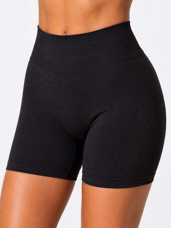 SparkNine Peachlift fitness short - dames- XS - zwart - hoge taille - butt lifting - buikcontrole - elastisch - stevig & aansluitend