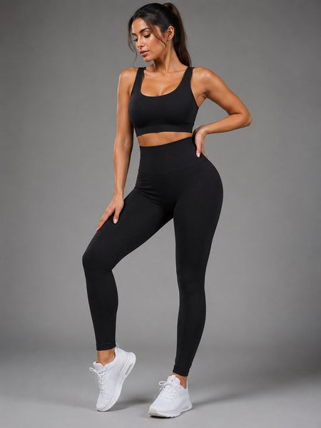 SparkNine Vibe sportlegging - XL - zwart - squat-proof - butt crunch - elastisch - high waist - ondersteunend