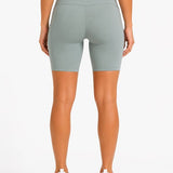 SparkNine Softflow korte sportbroek - met zakken - zachte stof - S - lichtgrijs - dames short - half lang - fietsshort