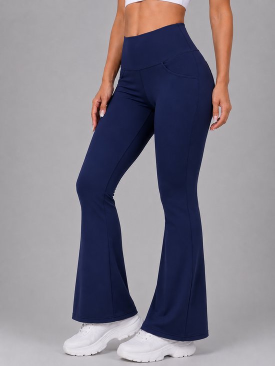 Flare Broek - Flared Pants met Zakken - Legging met &