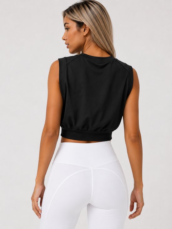 Dames Crop Tanktop - Modieuze Sport & Casual Top - Stijlvol - Loszittend - Crop Top - Sporttop