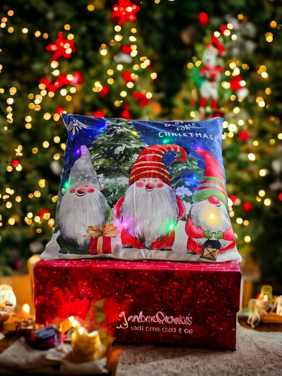 Mar's Art - Kerst - Kussenhoes Kerst - Kerst Kussen met - Verlichting