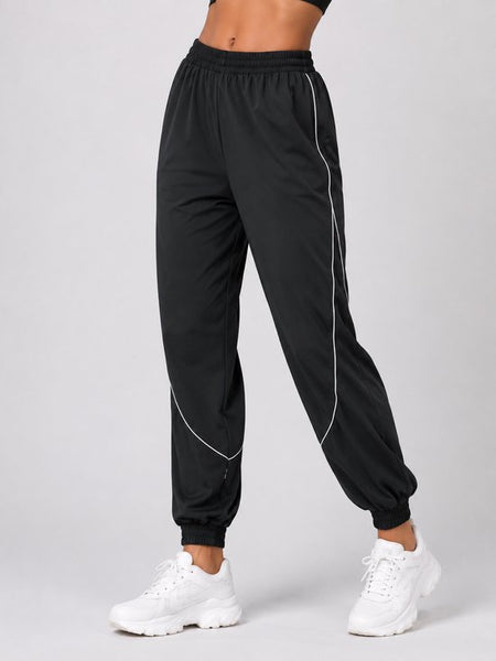 SparkNine Shadowflex dames joggingsbroek - losse fit - met elastische banden - XL - zwart - training - hoge taille - lichtgewicht & comfortabel