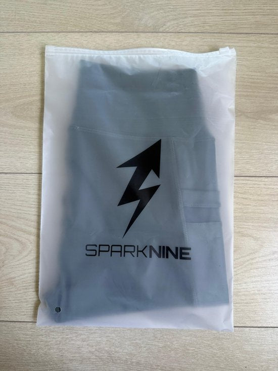 SparkNine Meshtone Sportlegging - S - groen - mesh details & handige zakken - sportbroek - ademend & stijlvol - elastisch - squatproof