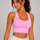 Dames Sport Bra - Met Verwijderbare Pads - Crop - U-Neck - Stretch - Comfortabel - Sport-BH