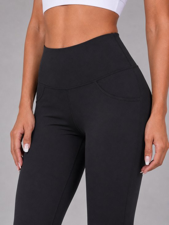 Flare Broek - Flared Pants met Zakken - Legging met &