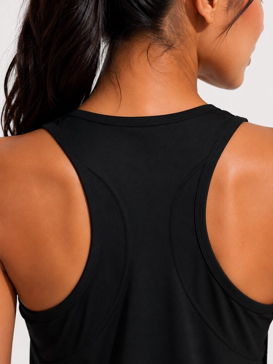 SparkNine Easefit top - sporttop - atletische tanktop - M - zwart - mouwloos - luchtig & ademend - sneldrogend