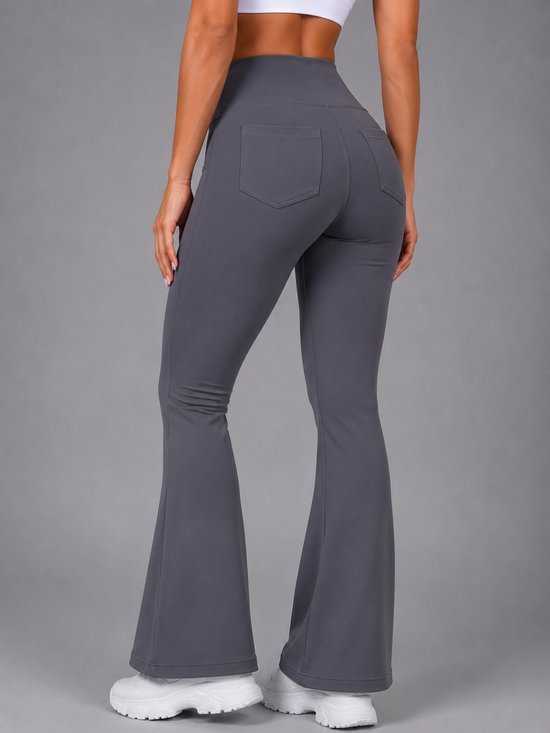 Flare Broek - Flared Pants met Zakken - Legging met &
