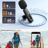 Draadloze Microfoon - 2 Stuks - Geschikt voor iPhone, Android en Camera - Plug & Play - Meter Bereik