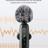 Draadloze Microfoon - 2 Stuks - Geschikt voor iPhone, Android en Camera - Plug & Play - Meter Bereik