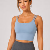 SparkNine Effortless crop top - met verwijderbare vulling - twist back - stijlvol & ademend