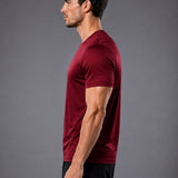 SparkNine Stormcore heren sport t-shirt - sneldrogend & ademend - fitness shirt - XS - rood - korte mauwen - training, rennen, casual dragen