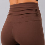 SparkNine Mamamove maternity legging - L - bruin - zachte stof - comfortabel & ondersteunend - rekbaar - zwangerschapslegging