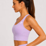 SparkNine Elevate sport-bh - L - orchid - gekruiste rug - push-up effect - stevige ondersteuning - met uitneembare pads