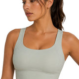 SparkNine Flexaura sport BH - stijlvolle sportbeha - ingebouwde pads - XXL - lichtgroen - high support ondersteuning - cross design