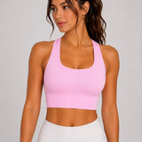 Dames Sport Bra - Met Verwijderbare Pads - Crop - U-Neck - Stretch - Comfortabel - Sport-BH