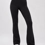 SparkNine Flowflare legging dames - petit pijplengte - superzacht - M - zwart - hoge taille - flared broek - elastisch