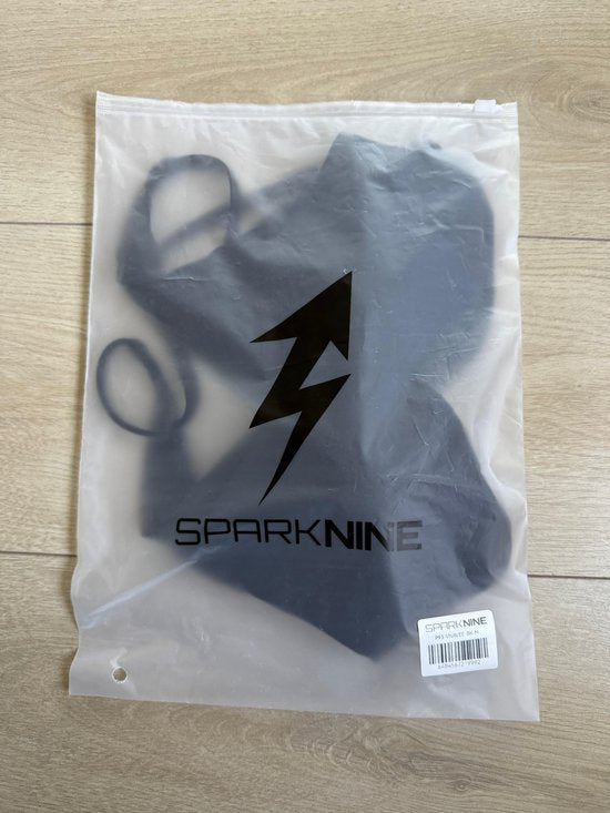 SparkNine Vivavee sport-bh - stijlvolle bra - gedraaide knoop - kruislingsbandjes - S - zwart - V-hals - medium ondersteuning - verwijderbare vulling