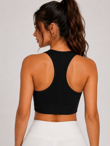 Dames Sport Bra - Met Verwijderbare Pads - Crop - U-Neck - Stretch - Comfortabel - Sport-BH