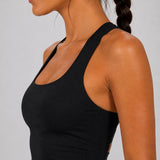 SparkNine Sculptactive sporttop - met ingebouwde sportbeha - verwijderbare pads - S - zwart - high impact ondersteuning - kruisrug - ademend & stijlvol