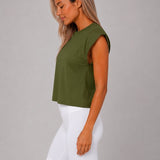 Dames Crop Tanktop - Modieuze Sport & Casual Top - Stijlvol - Loszittend - Crop Top - Sporttop