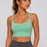 SparkNine Effortless crop top - met verwijderbare vulling - twist back - stijlvol & ademend