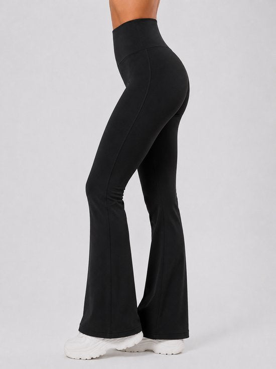 SparkNine Sonrisa flare legging - L - zwart - high waist - scrunch-effect - zacht & comfortabel