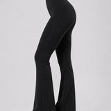 SparkNine Sonrisa flare legging - L - zwart - high waist - scrunch-effect - zacht & comfortabel