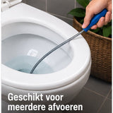 Ontstoppingsveer 5 Meter – Trekveer voor Afvoer – Rioolveer voor Verstopte Leidingen – Flexibele Afvoer Ontstopper – Voor Gootsteen, Douche & Afvoer