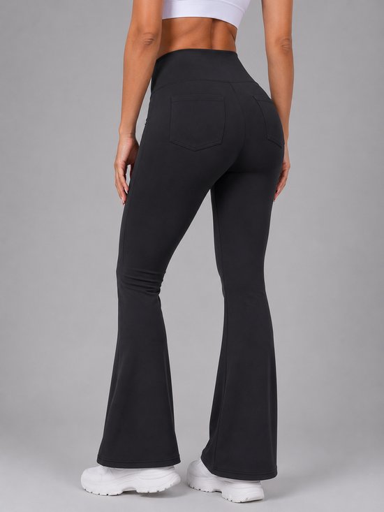 Flare Broek - Flared Pants met Zakken - Legging met &