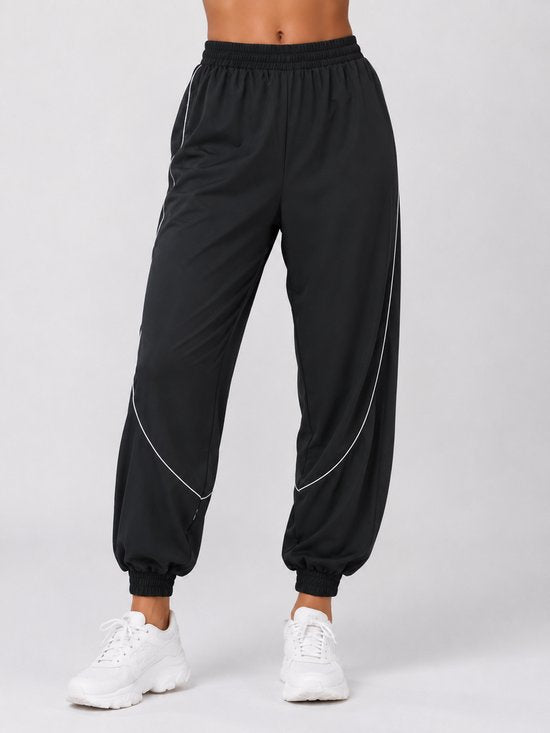 SparkNine Shadowflex dames joggingsbroek - losse fit - met elastische banden - XL - zwart - training - hoge taille - lichtgewicht & comfortabel