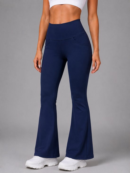 Flare Broek - Flared Pants met Zakken - Legging met &