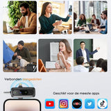 Draadloze Microfoon - 2 Stuks - Geschikt voor iPhone, Android en Camera - Plug & Play - Meter Bereik
