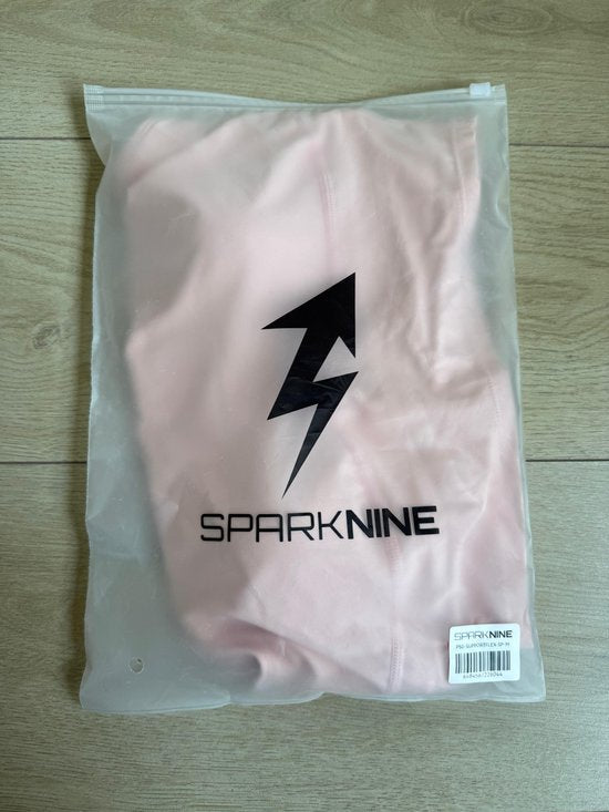 SparkNine Supportflex Sporttop met Built-in Bra - uitneembare pads - M - lichtroze - sport bh - met hoge ondersteuning - cropped