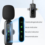 Draadloze Microfoon - 2 Stuks - Geschikt voor iPhone, Android en Camera - Plug & Play - Meter Bereik